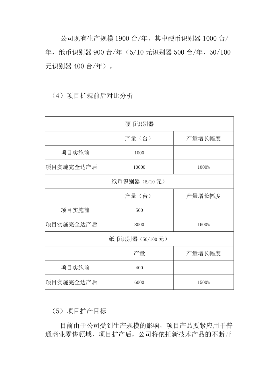 人民币纸币硬币自动识别器扩建项目建议书.docx_第2页