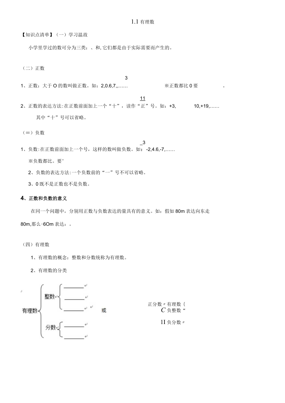 2023年七年级有理数知识点及典型例题.docx_第1页