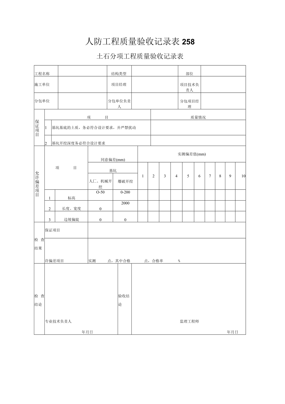 人防工程质量验收记录表258.docx_第1页