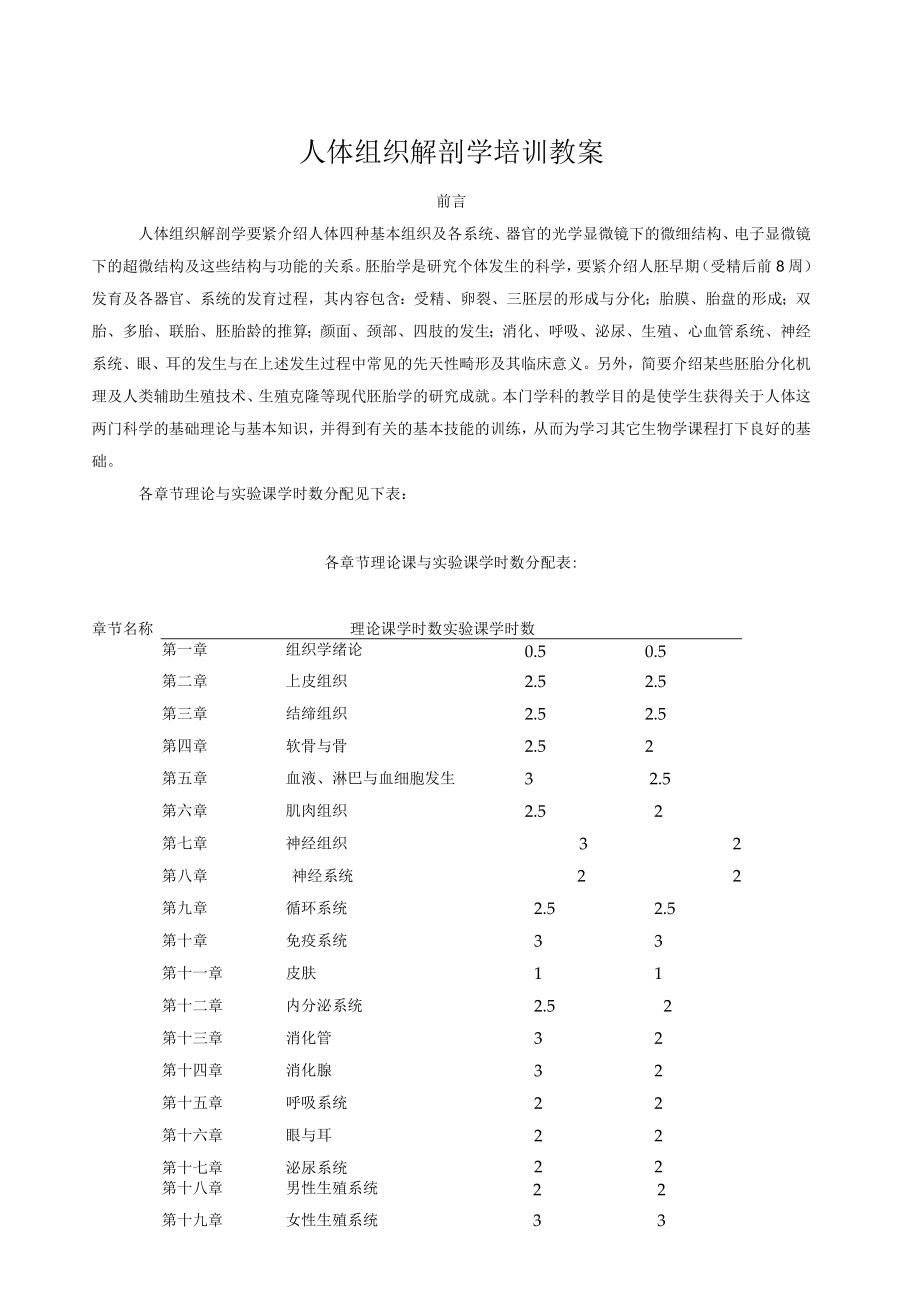 人体组织解剖学培训教案.docx_第1页