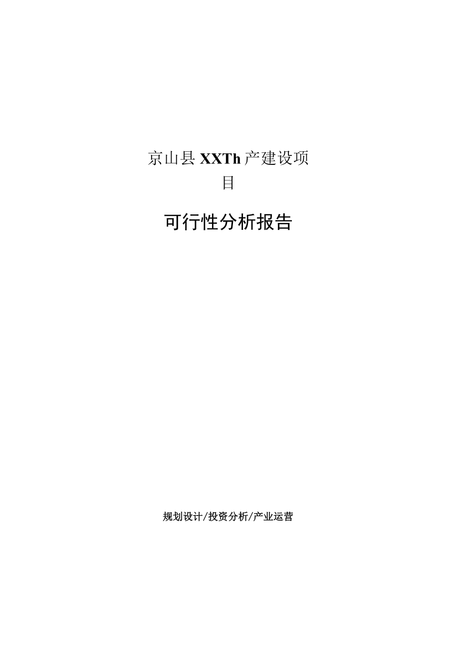 京山县可行性研究报告下载编辑.docx_第1页