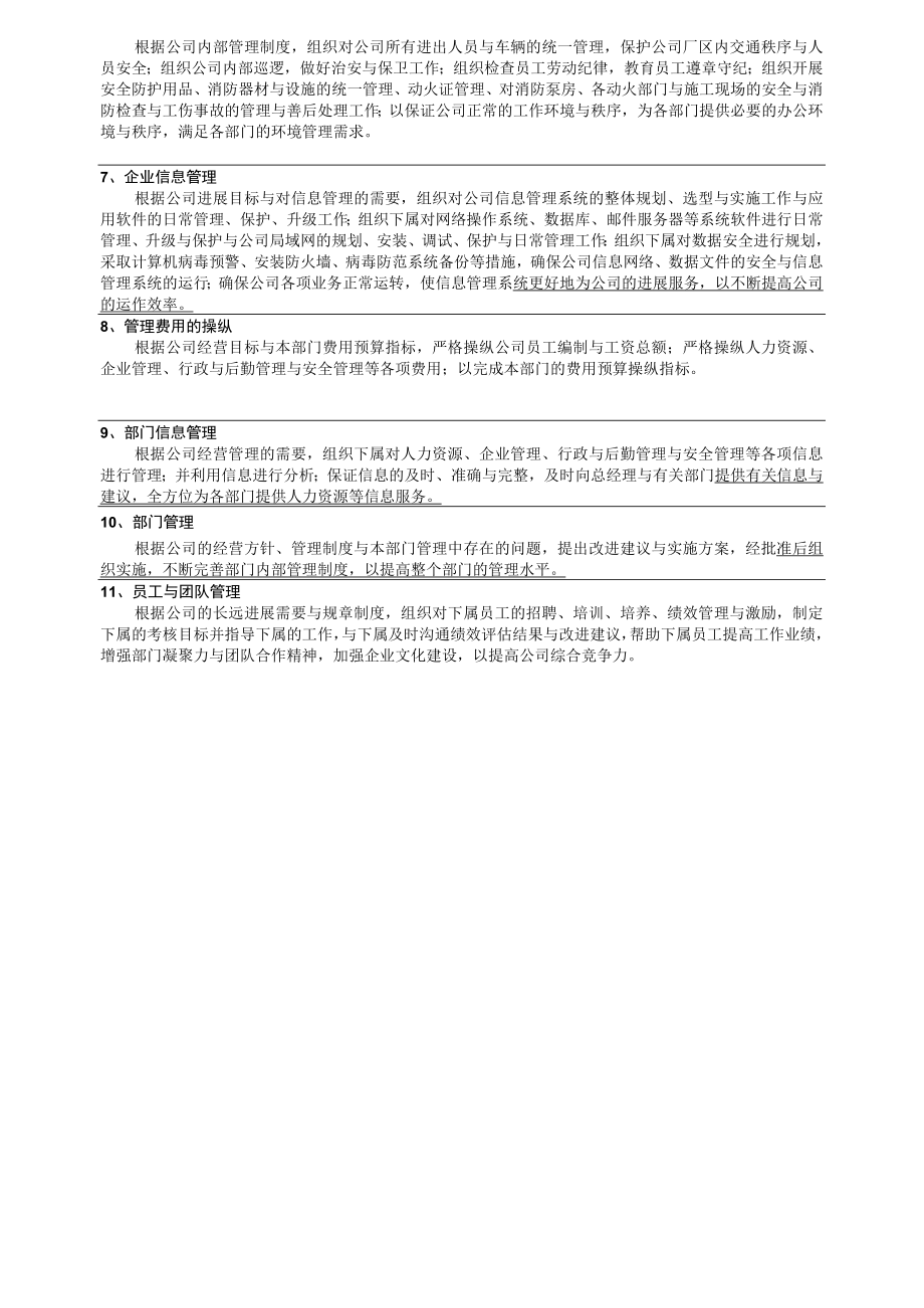 人力资源与公共事务部岗位说明书.docx_第3页