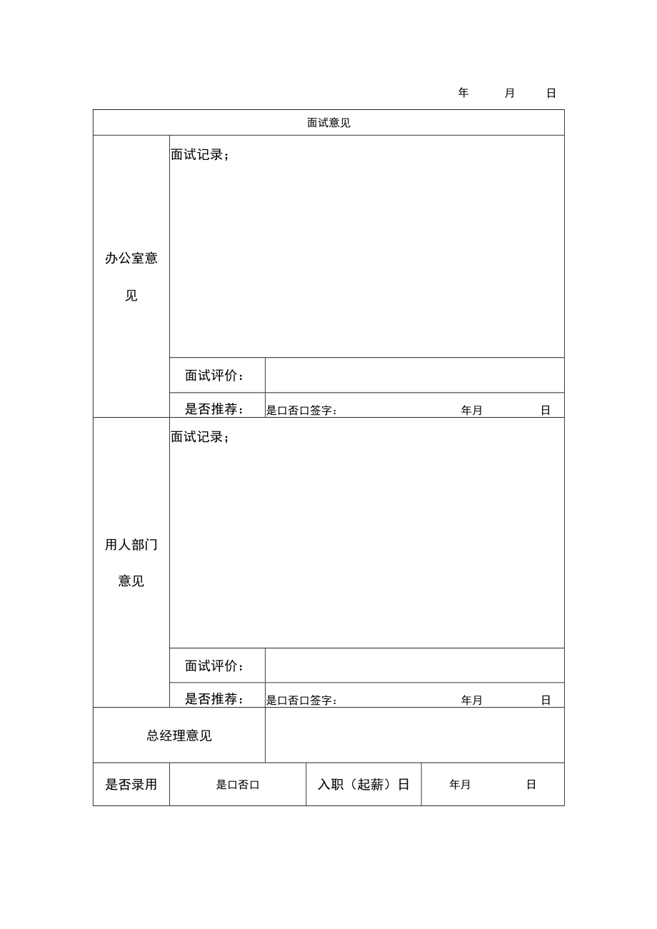 人员招聘面试登记表模板.docx_第2页