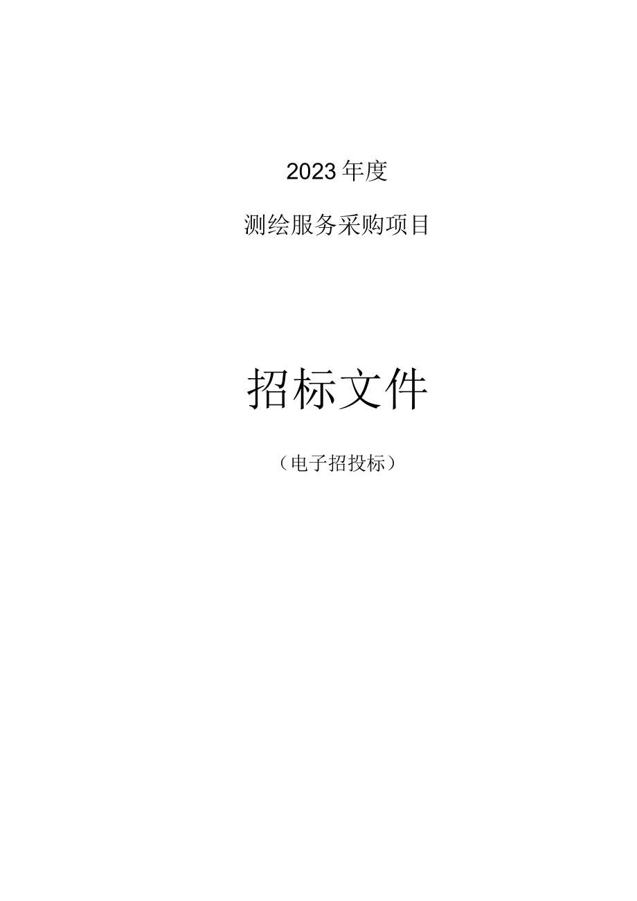 2023年度测绘服务采购项目招标文件.docx_第1页