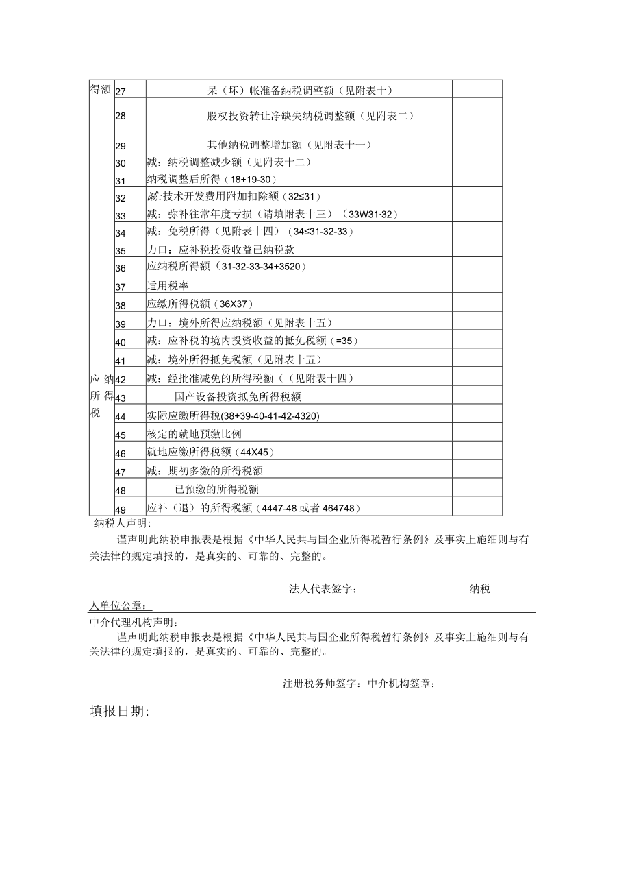 企业所得税纳税申报表样表.docx_第2页