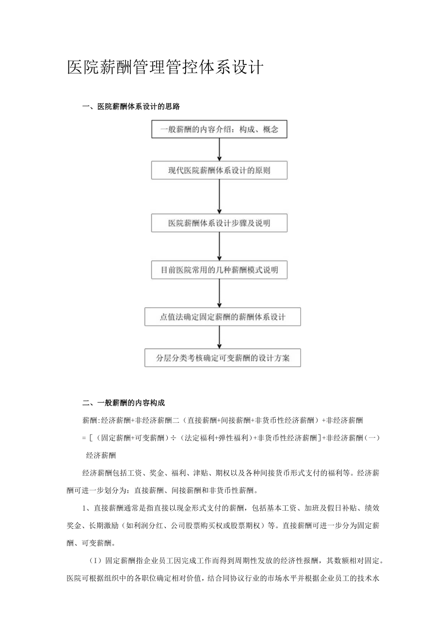 企业管理资料范本医院薪酬管理体系.docx_第1页