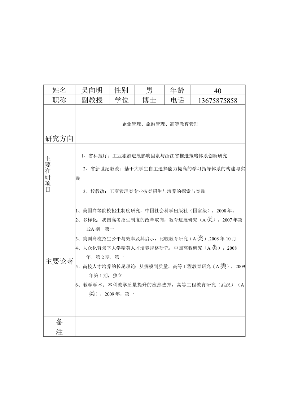 企业管理学科本科导师情况一览表齐doc浙江工业大学.docx_第2页