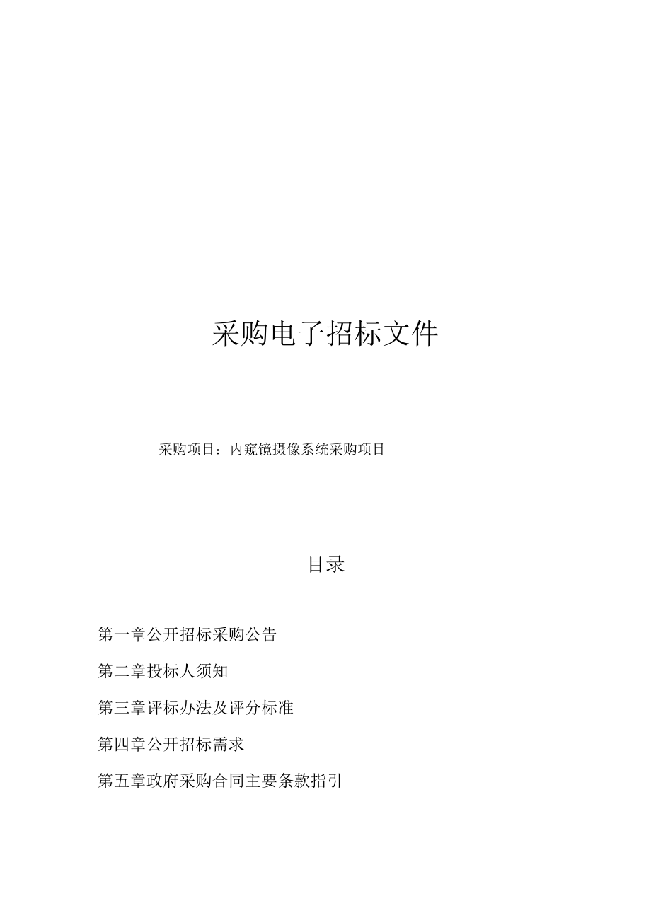 内窥镜摄像系统采购项目招标文件.docx_第1页