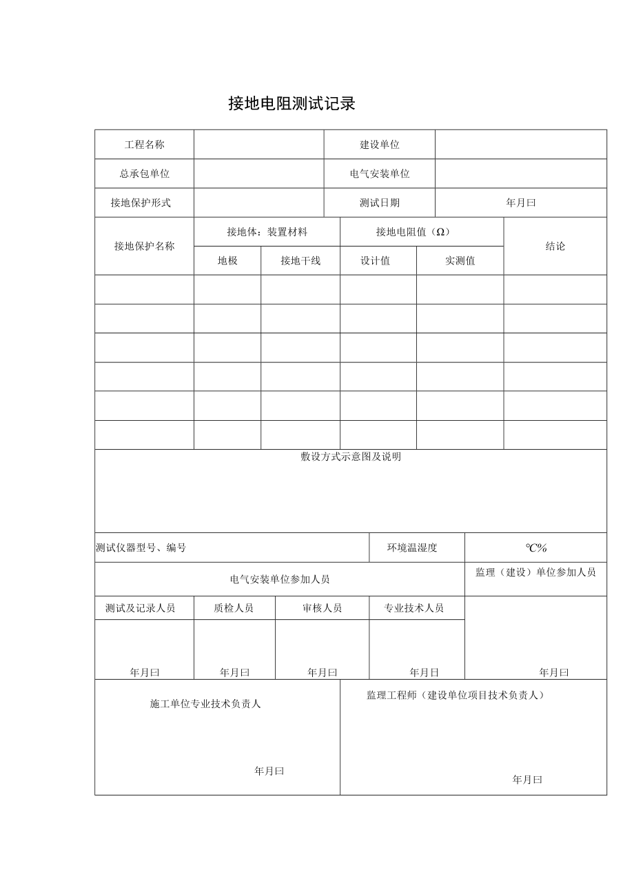 接地电阻测试记录.docx_第1页