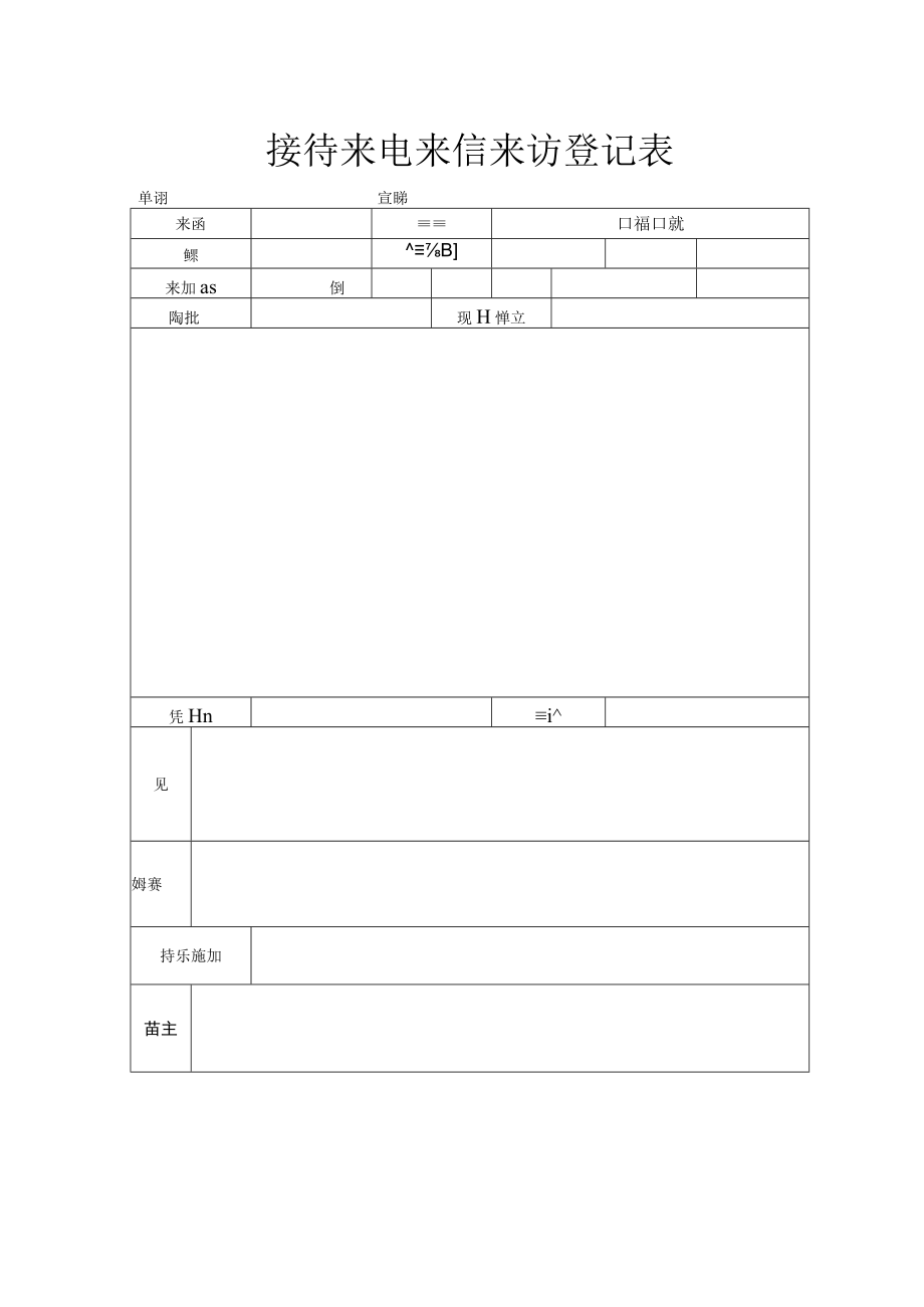 接待来电来信来访登记表.docx_第1页