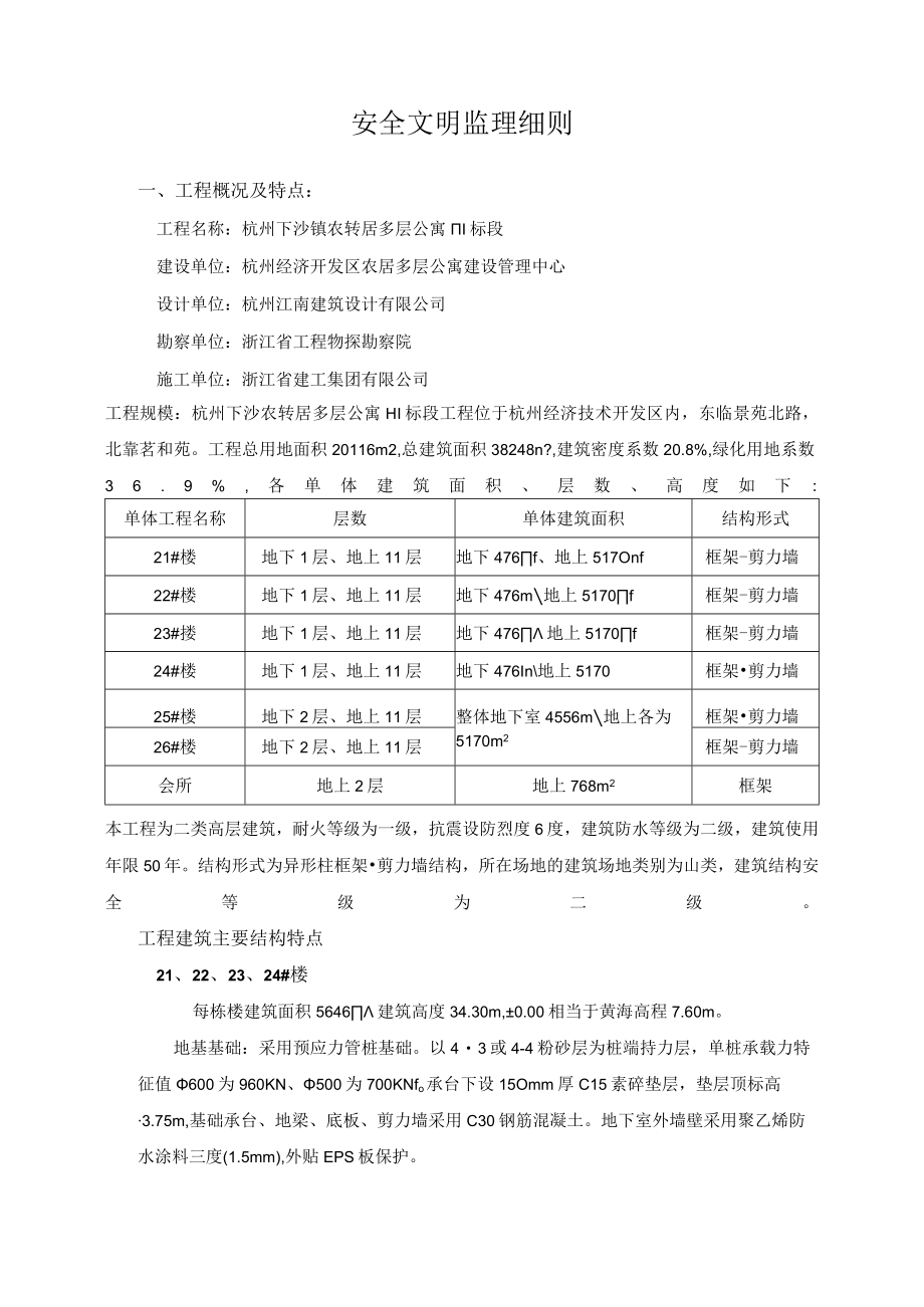 杭州下沙镇农转居多层公寓安全文明监理细则.docx_第2页