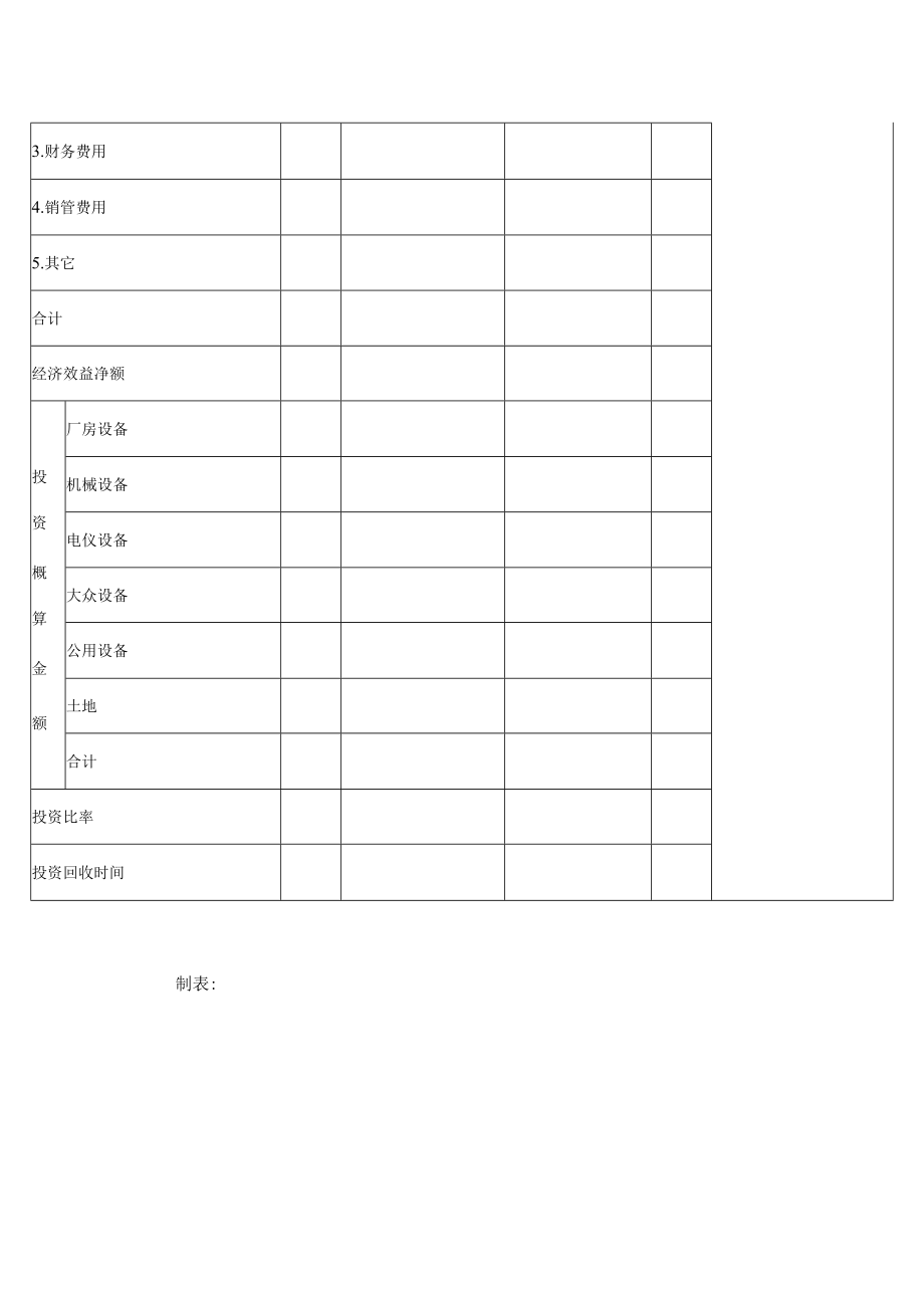 经济效益分析表单(doc 2页).docx_第2页