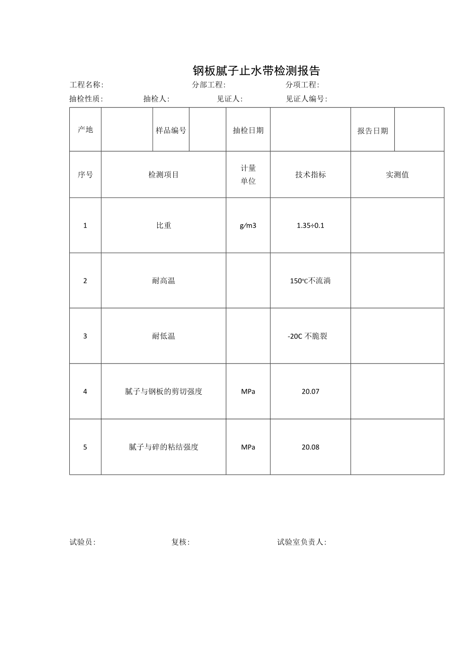 钢板腻子止水带检测报告.docx_第1页