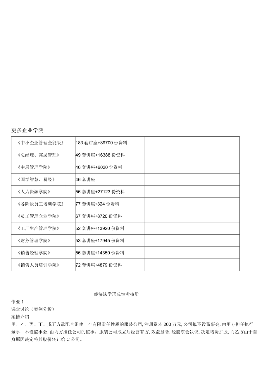 经济法学形成性考核资料(doc 10页).docx_第1页