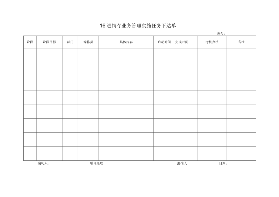 进销存业务管理实施任务下达单(DOC 2页).docx_第1页