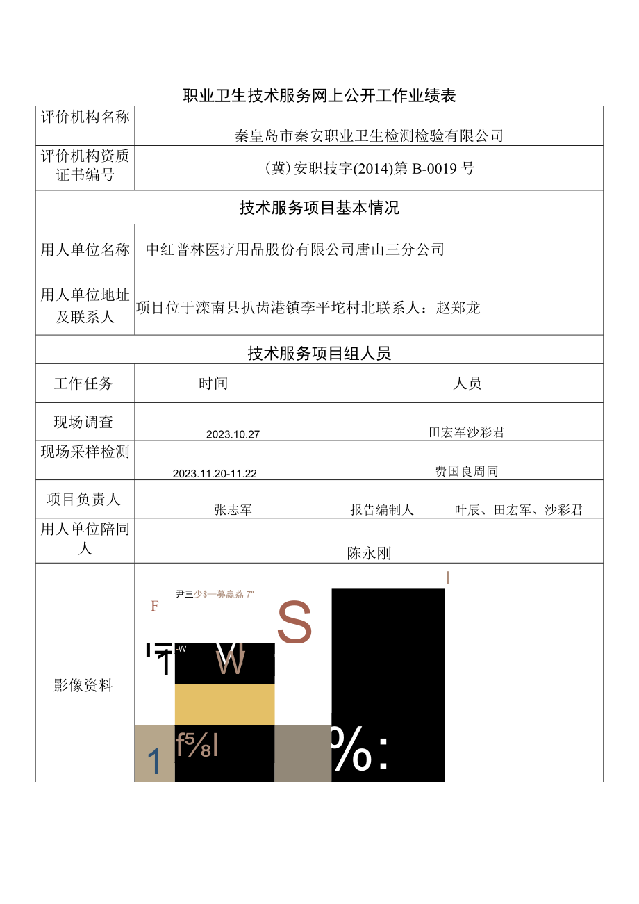 职业卫生技术服务网上公开工作业绩表.docx_第1页