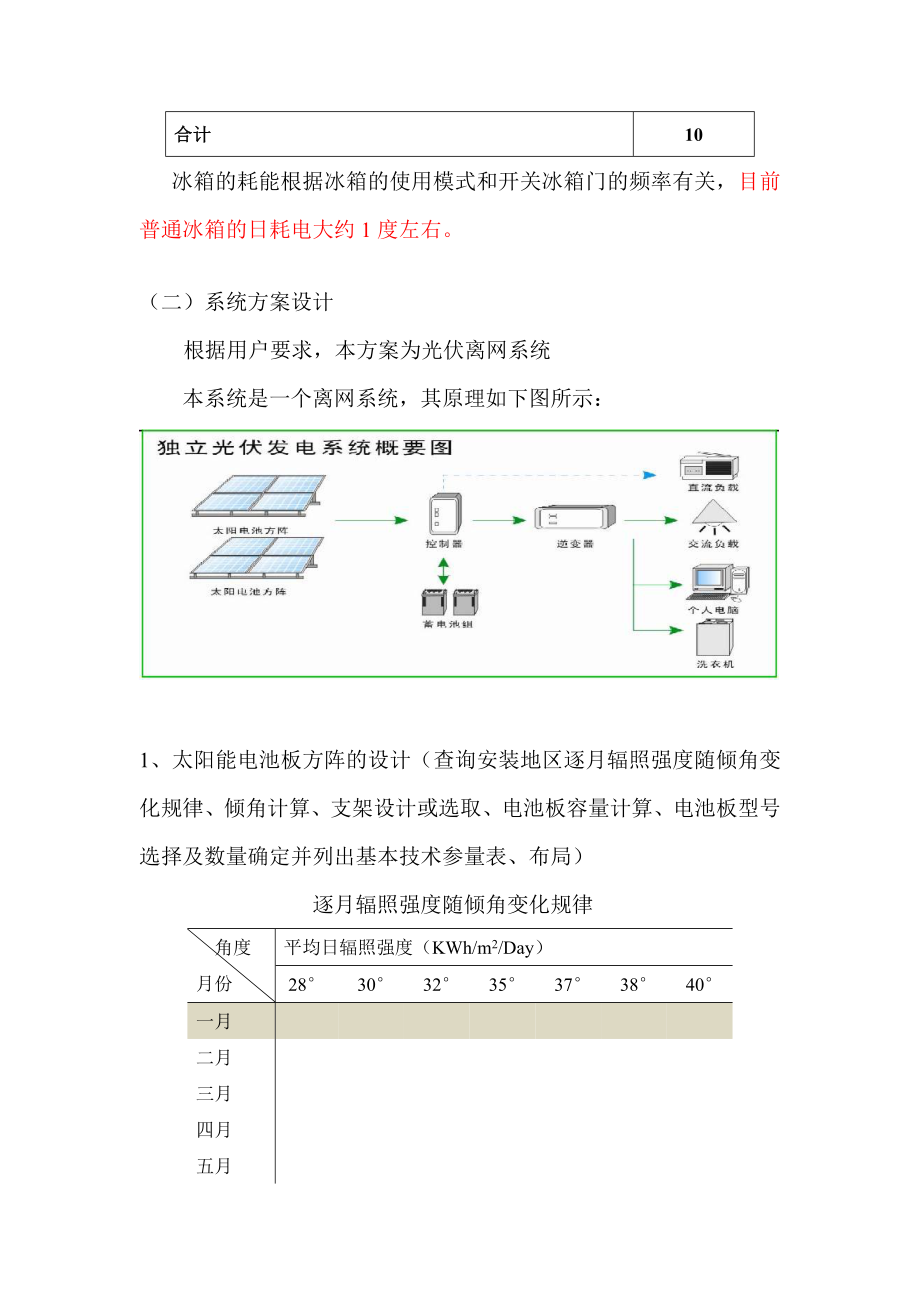 太阳能离网光伏发电站系统设计方案模版.doc_第2页