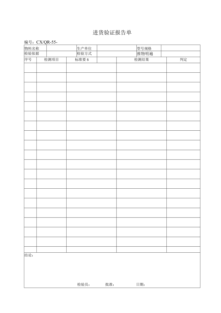 进货验证情况报告单(doc 2页).docx_第1页