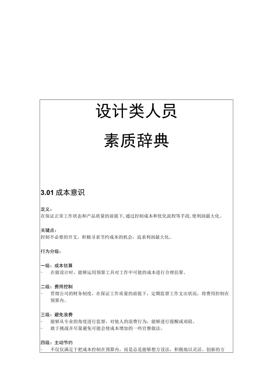 能力素质模型素质辞典设计类.docx_第1页