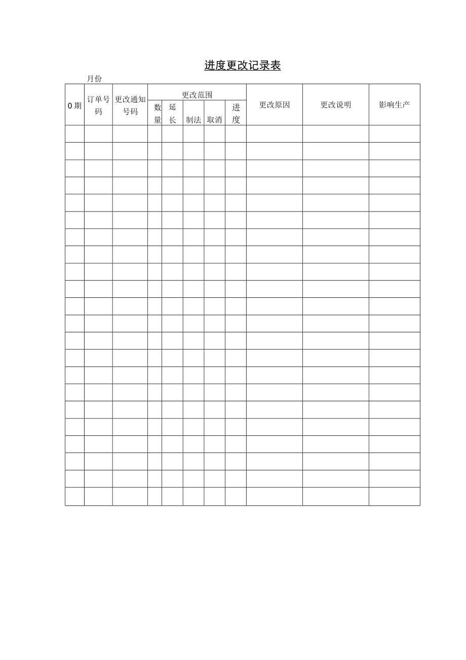 进度更改记录表(doc 1页).docx_第1页