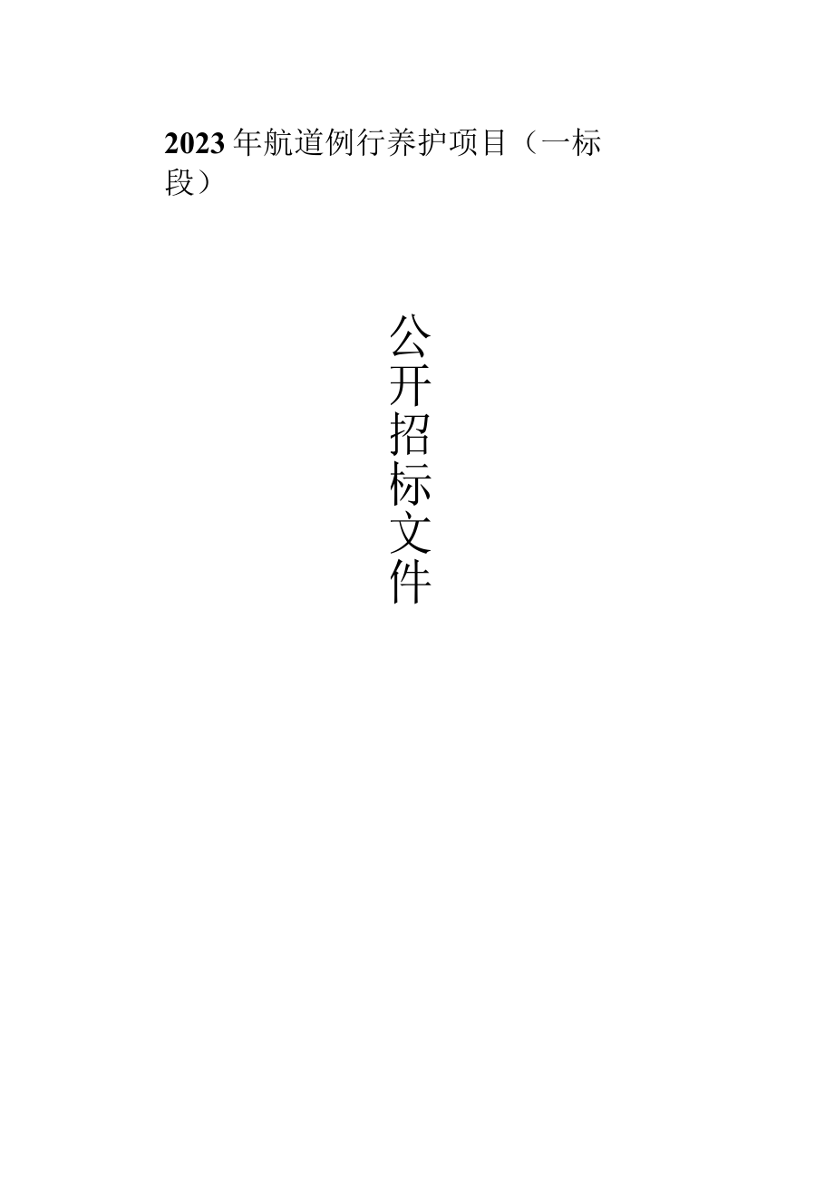 航道日常养护项目招标文件.docx_第1页