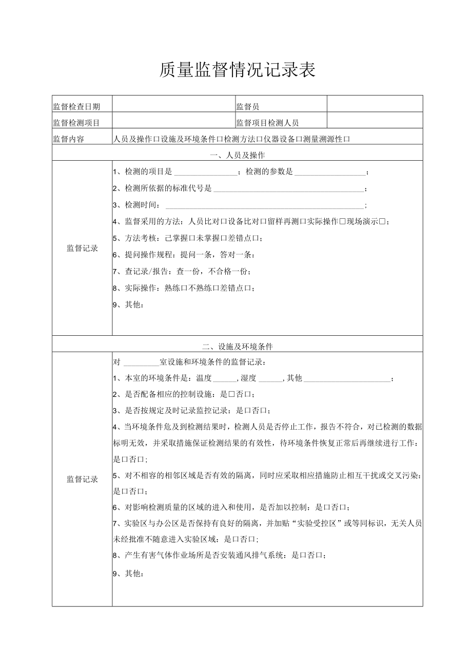 质量监督情况记录表.docx_第1页