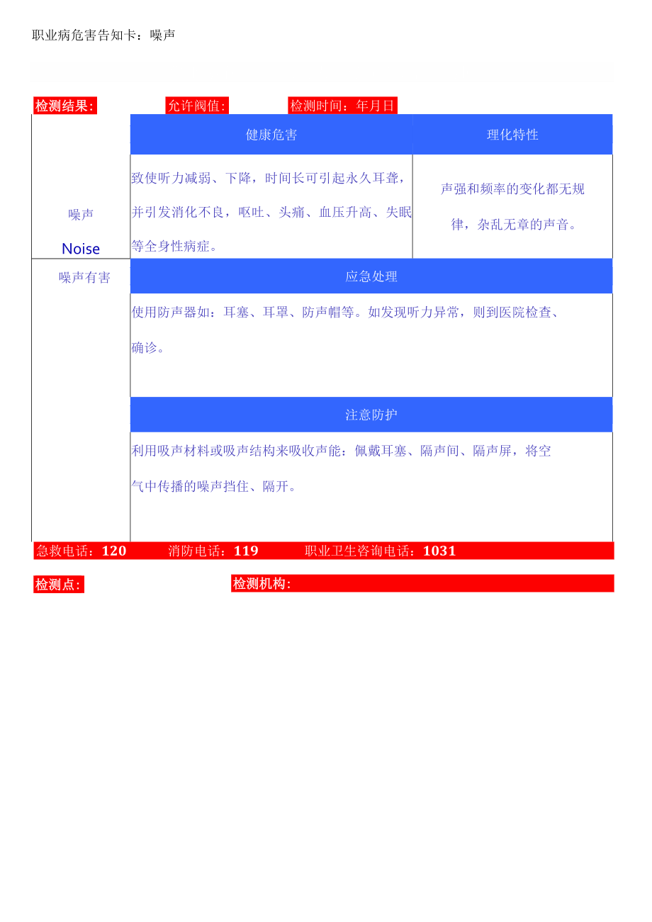 职业病危害告知卡—噪声.docx_第1页