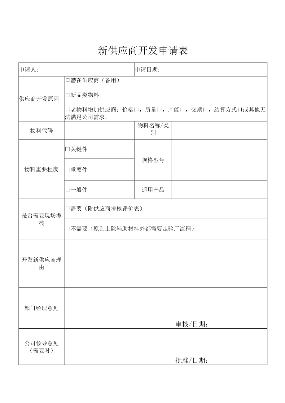 2023年供应商开发需求表.docx_第1页