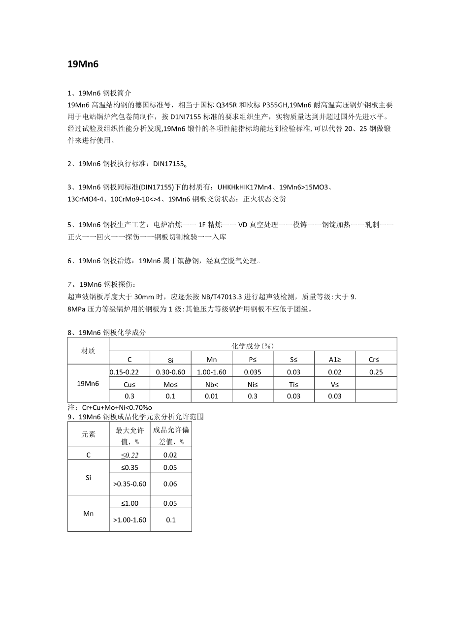 19Mn6钢板力学性能及应用范围.docx_第1页