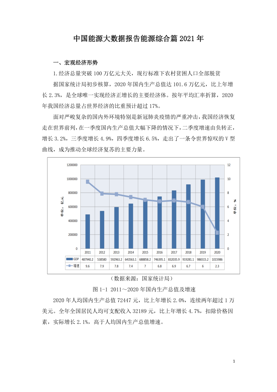 中国能源大数据报告能源综合篇2021年.doc_第1页