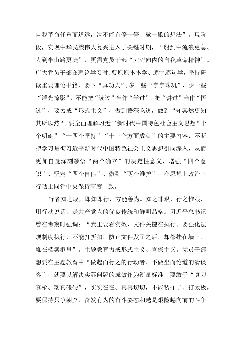 2023主题教育工作会议重要讲话精神学习心得研讨发言共六篇.docx_第2页