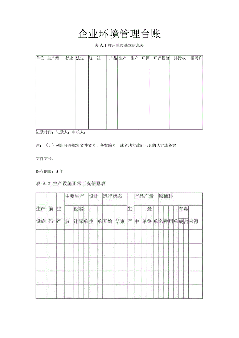 企业环境管理台账.docx_第1页