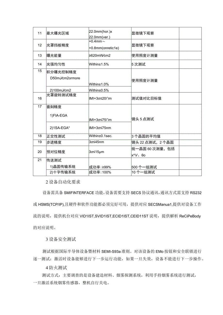 光刻机生产设备单机试运转及验收范例(1).docx_第3页