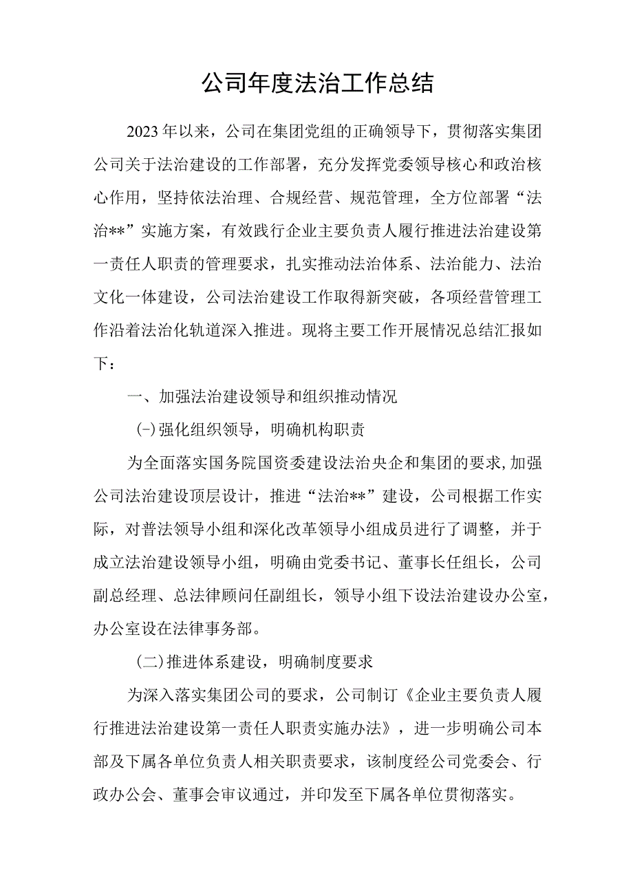 公司年度法治工作总结.docx_第1页