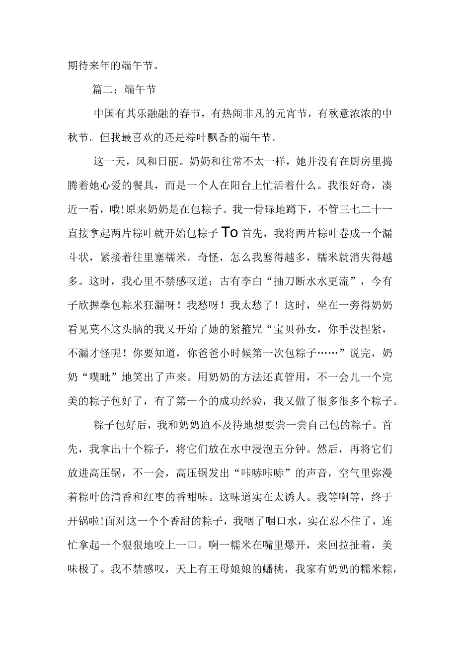 传统节日端午节优秀作文三篇.docx_第2页