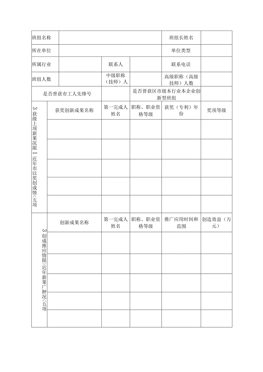创新型班组推荐申报信息采集表.docx_第2页