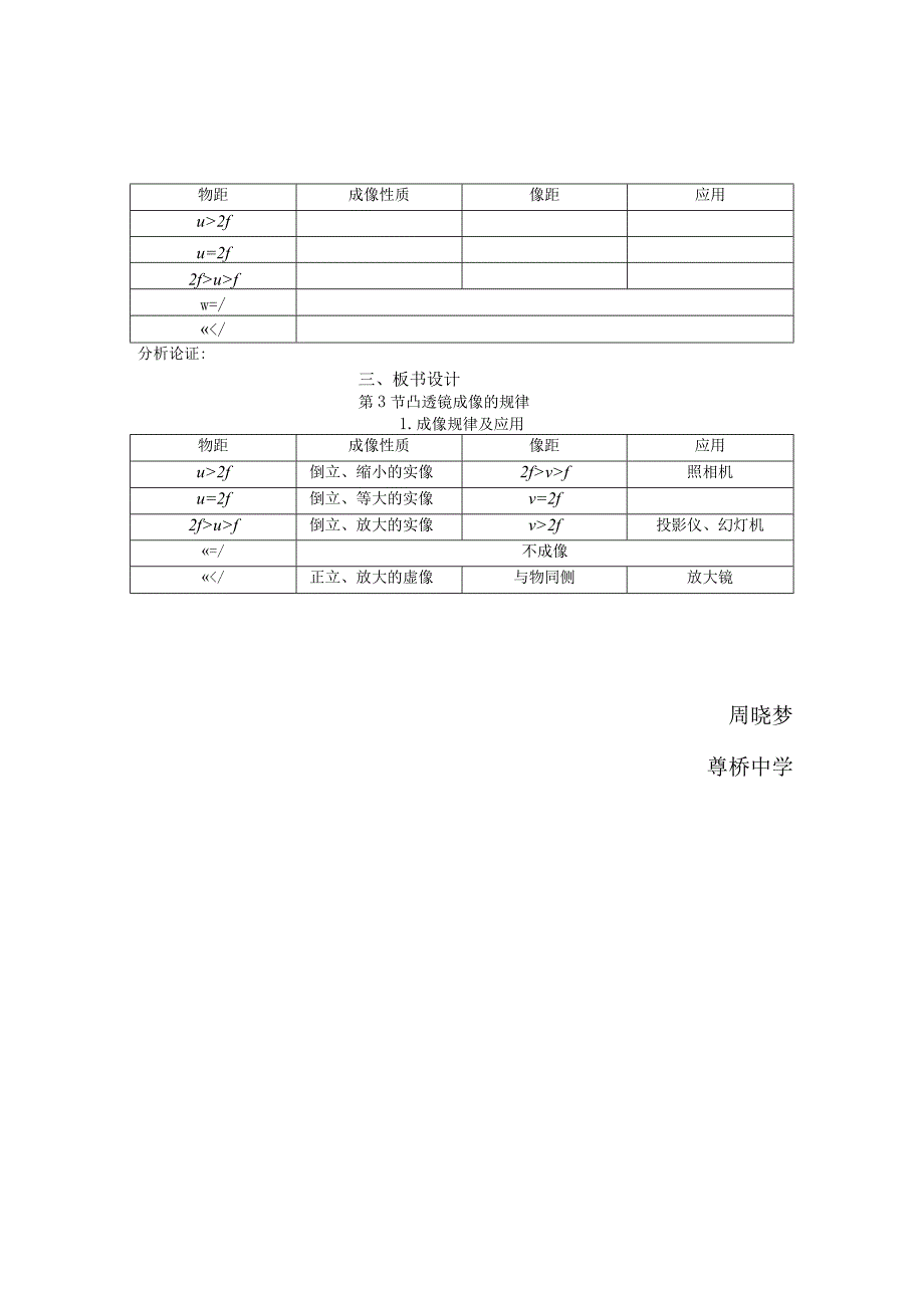 凸透镜成像的规律教学设计.docx_第3页