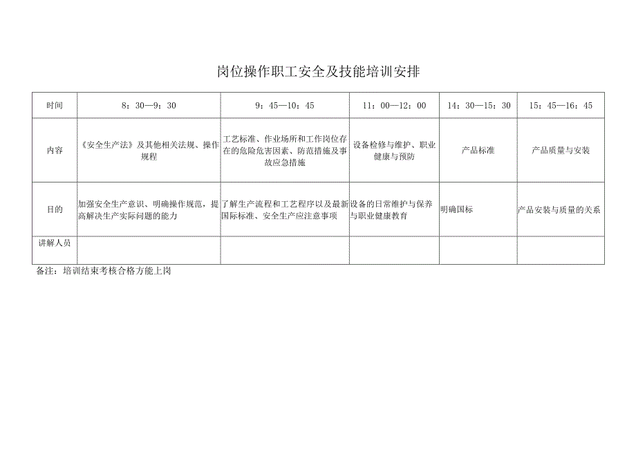 各类安全教育培训表格汇总.docx_第1页