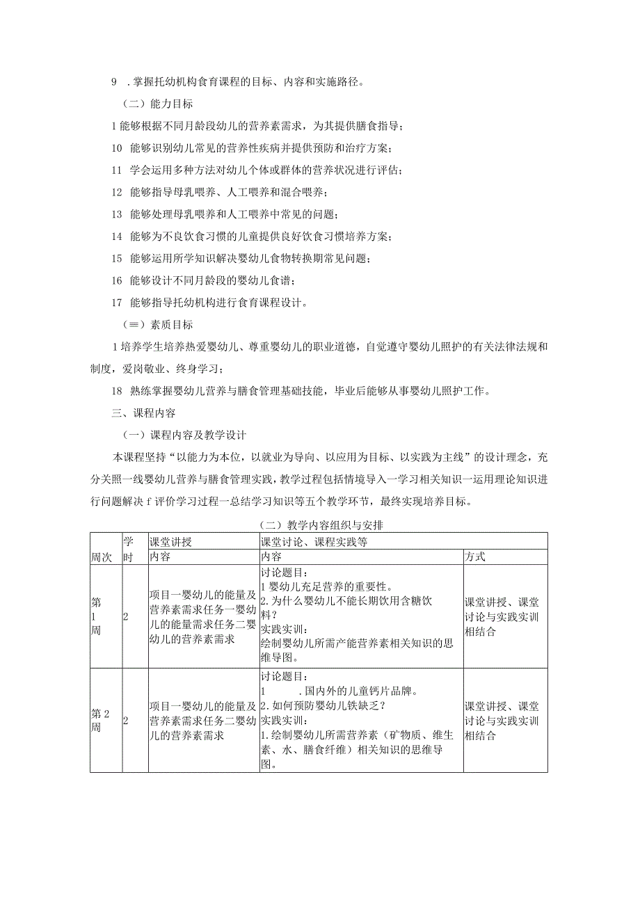 婴幼儿营养与膳食管理课程标准.docx_第2页