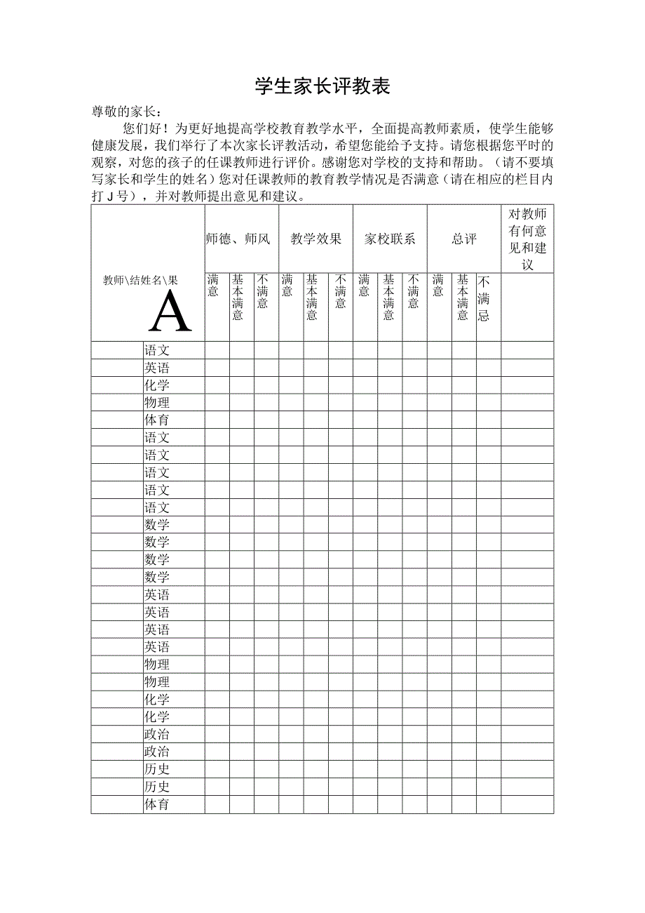 家长评教表.docx_第2页