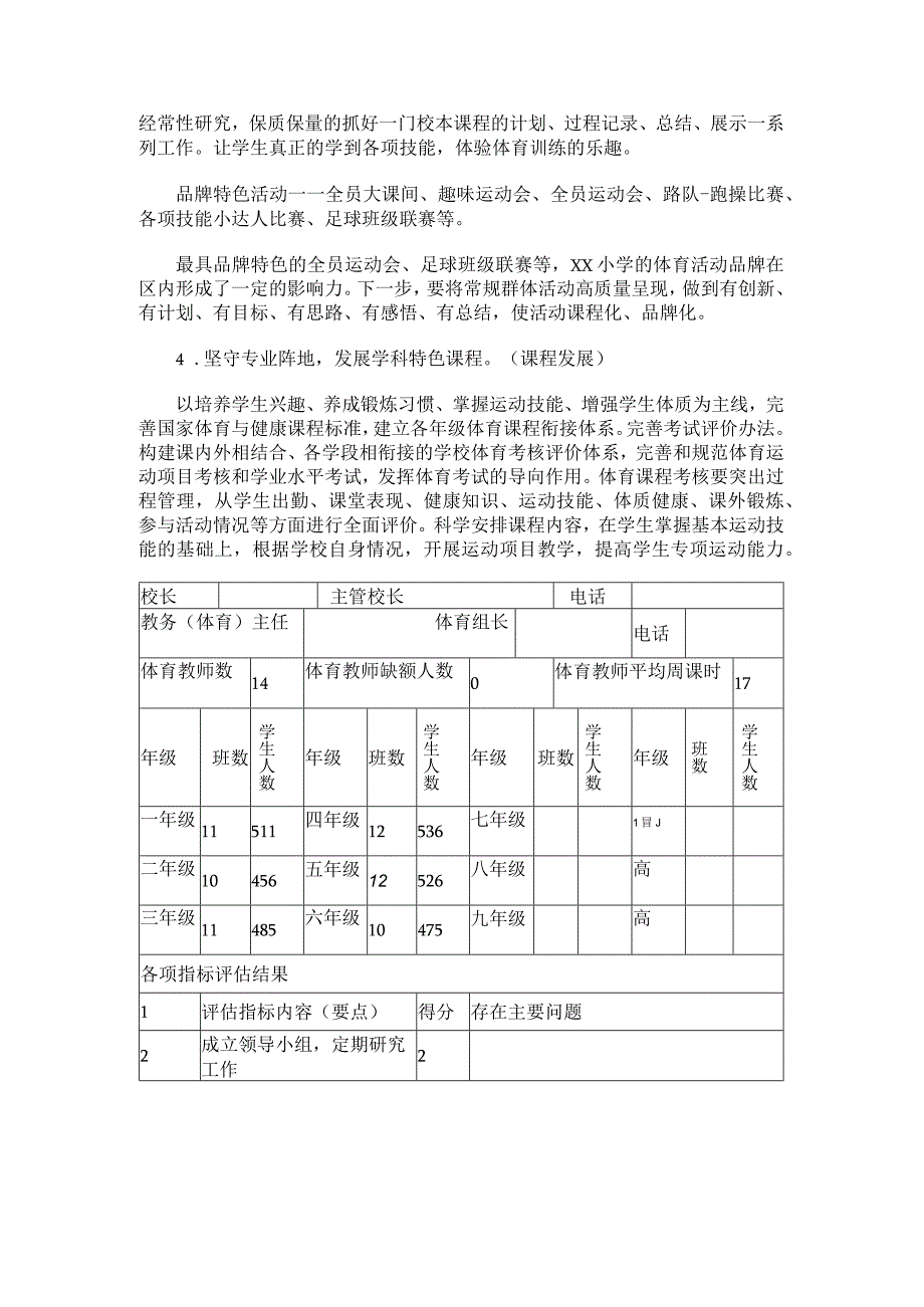 市中区xx小学体育自评报告.docx_第2页