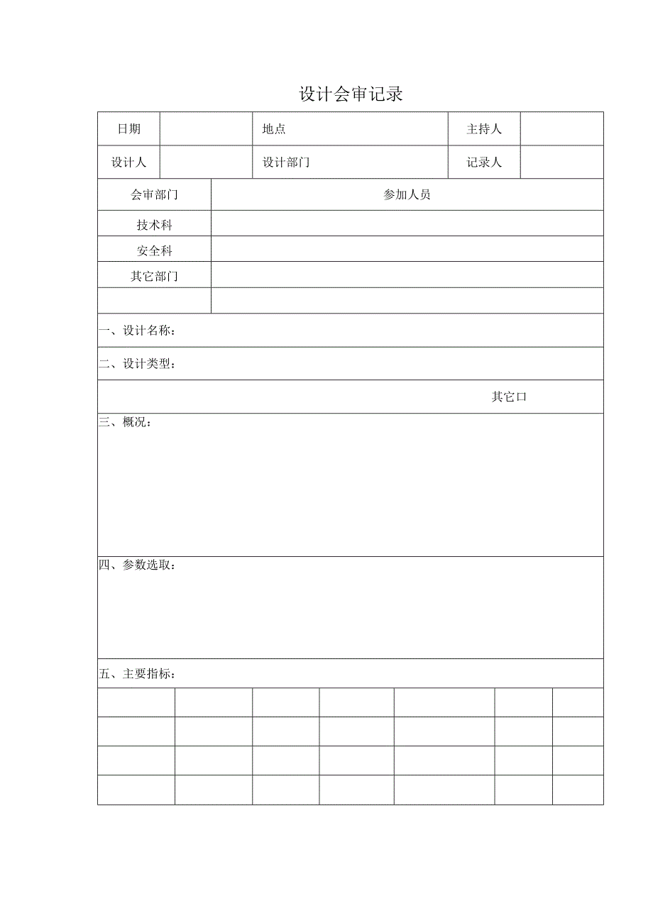 安全标准化之设计会审记录.docx_第1页