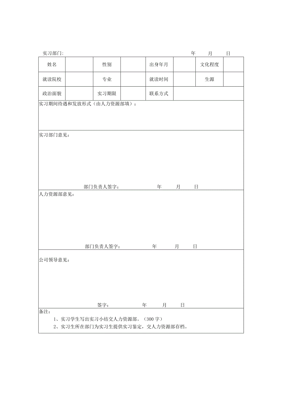 实习人员审批表.docx_第1页