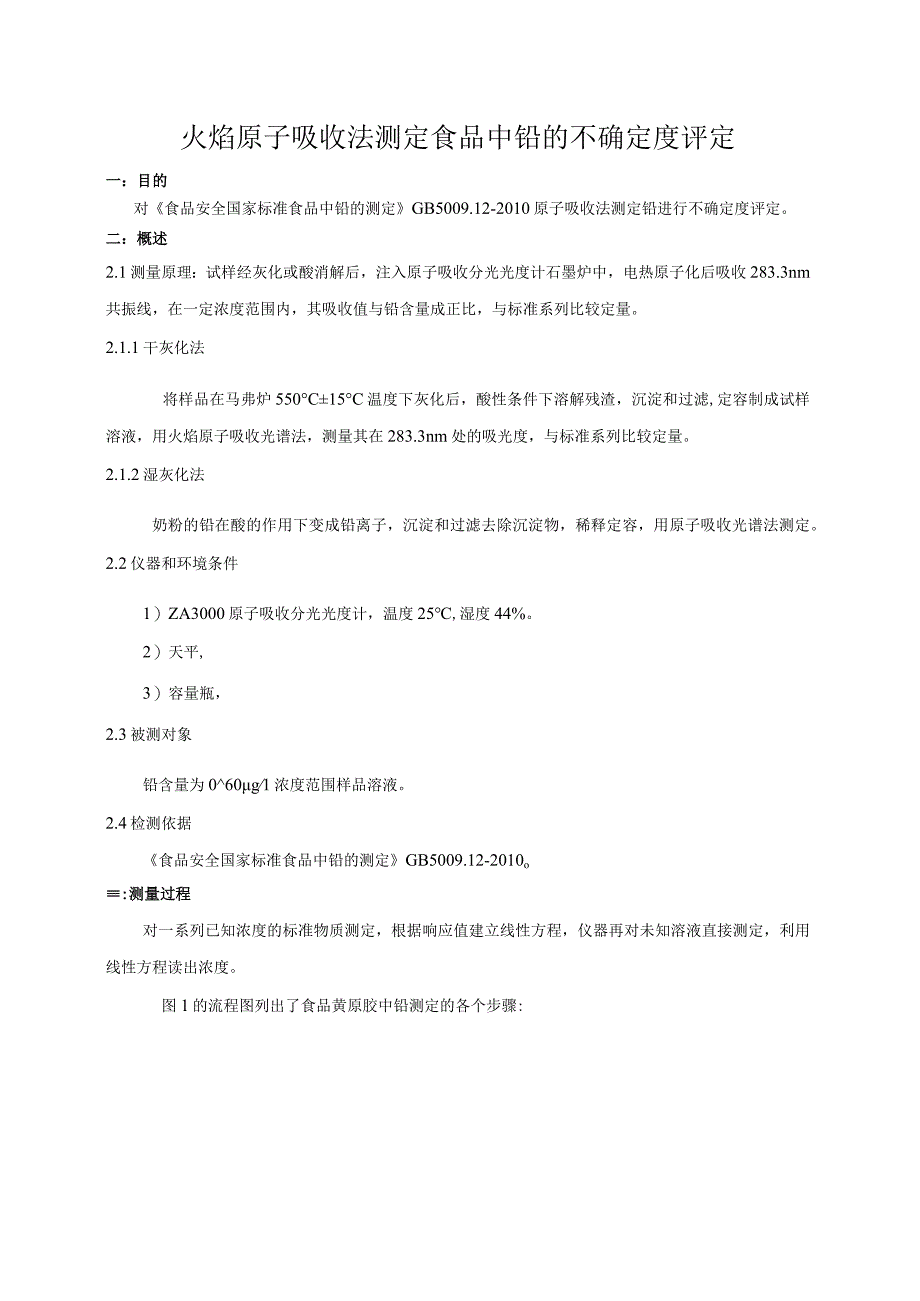 实验室认可原子吸收法检测食品中铅的不确定度评定报告.docx_第3页