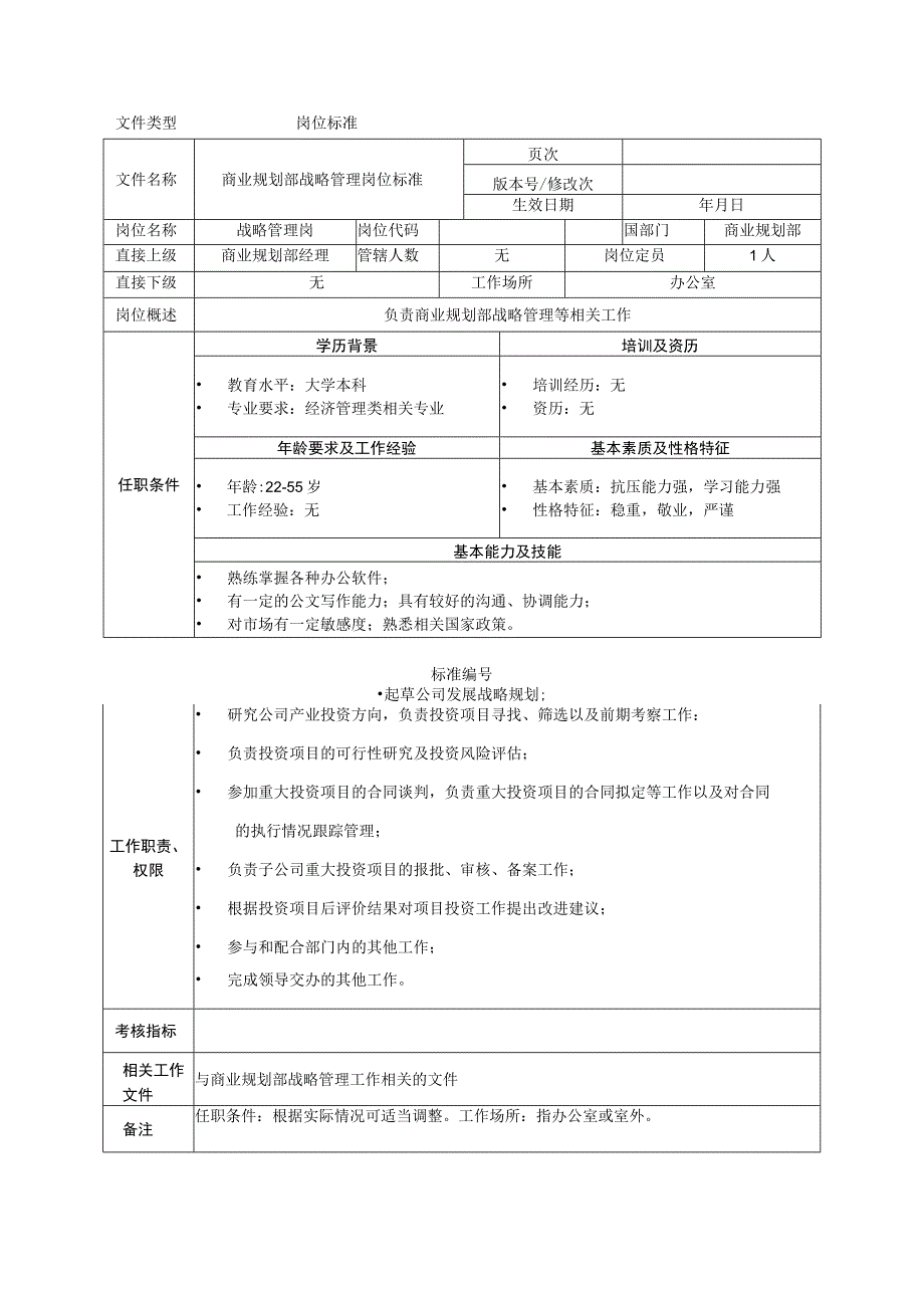 商业规划部工作职责与岗位职责最终版(1).docx_第3页