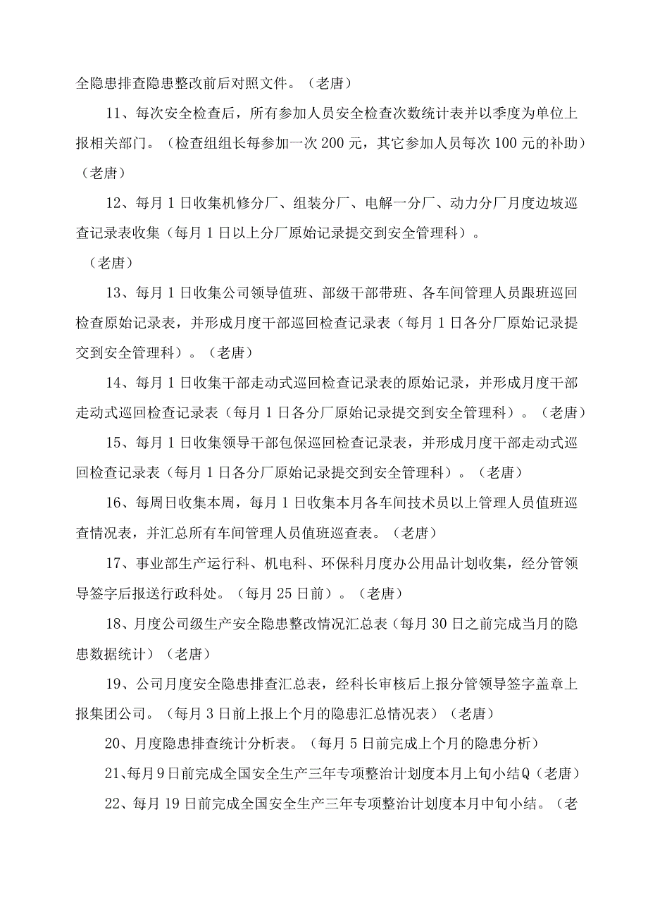 安全管理科员日常工作安排.docx_第2页