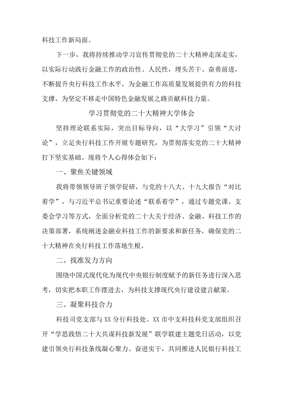 商业银行基层工作员学习贯彻党的二十大精神个人心得体会.docx_第2页