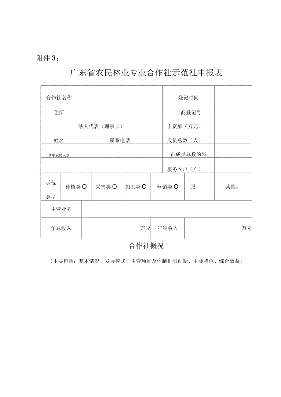 广东省农民林业专业合作社示范社申报表.docx_第1页