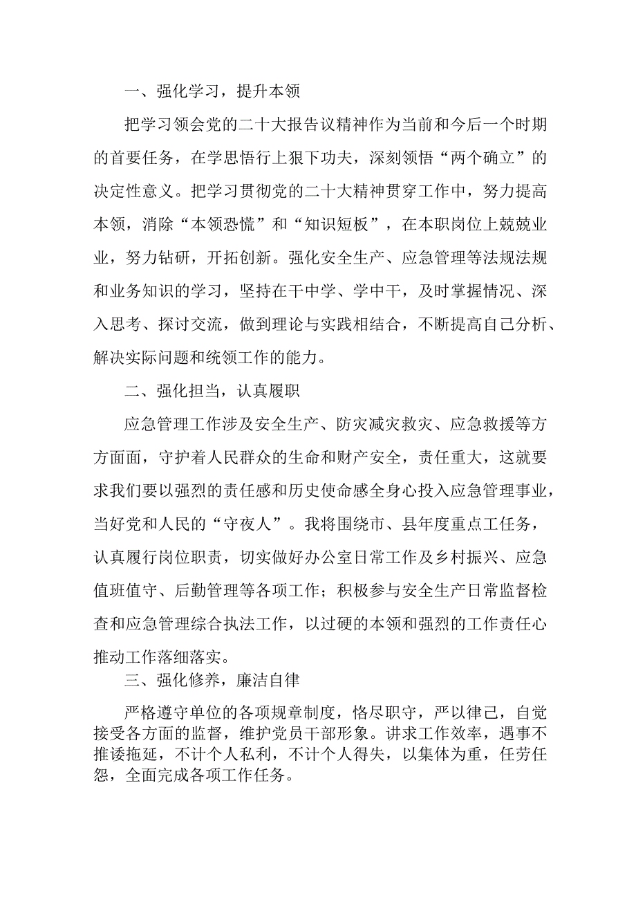 应急管理局科长学习贯彻党的二十大精神心得体会精编5篇.docx_第3页