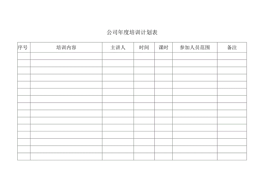 年度培训计划表.docx_第1页